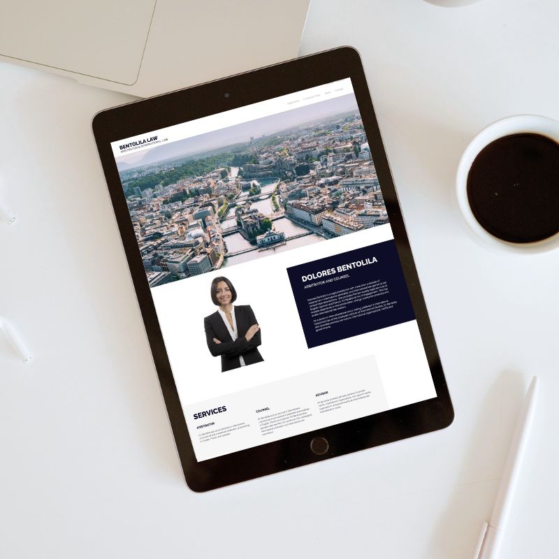 création site internet sur mesure à Genève - Présentation d'un site web réalisé avec WordPress pour un cabinet d'avocat à Genève - Réalisation Elodie Castillo Webdesigner WordPress à Genève