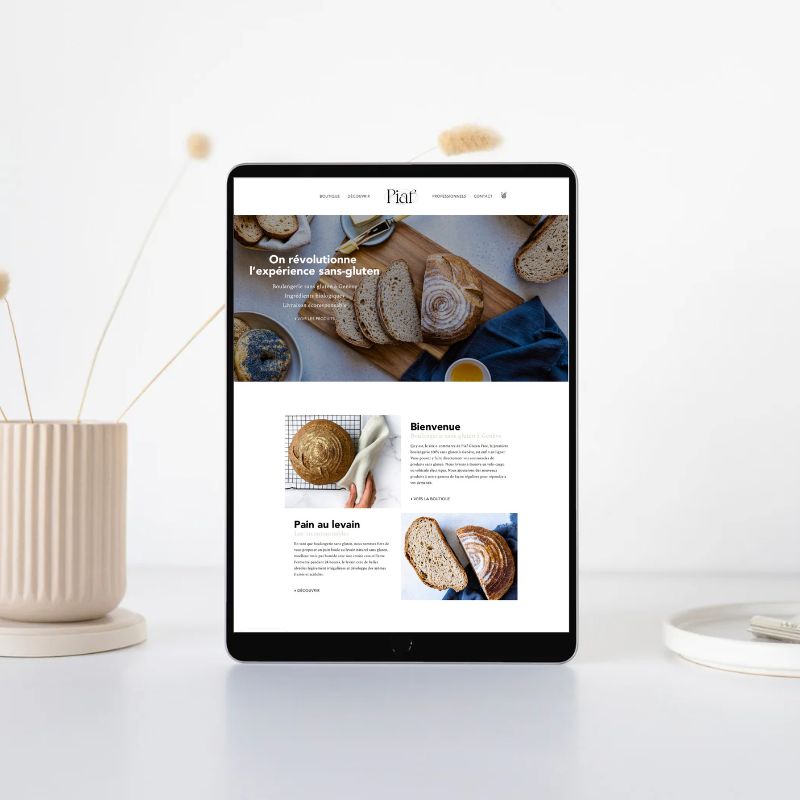 Création de site internet sur mesure - Genève - Piaf gluten free, boulangerie sans gluten