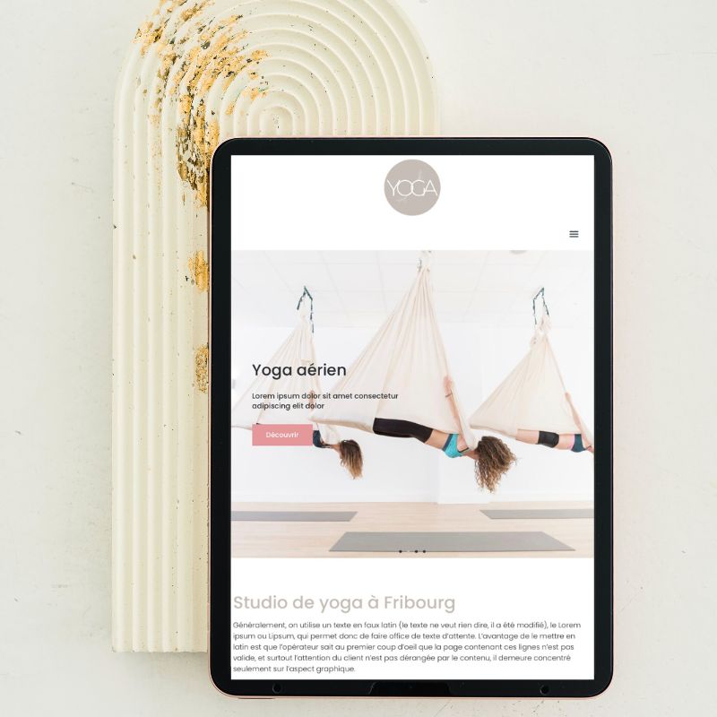 Création site internet suisse romande - modèle pour studio yoga et pilates